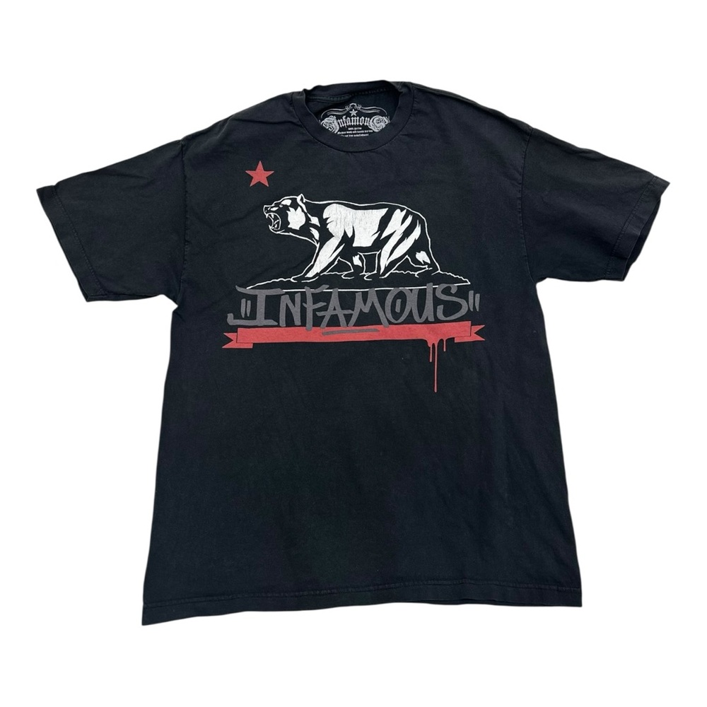 Infamous Vintage Y2K Black Graphic Tee - Mens 2XL
